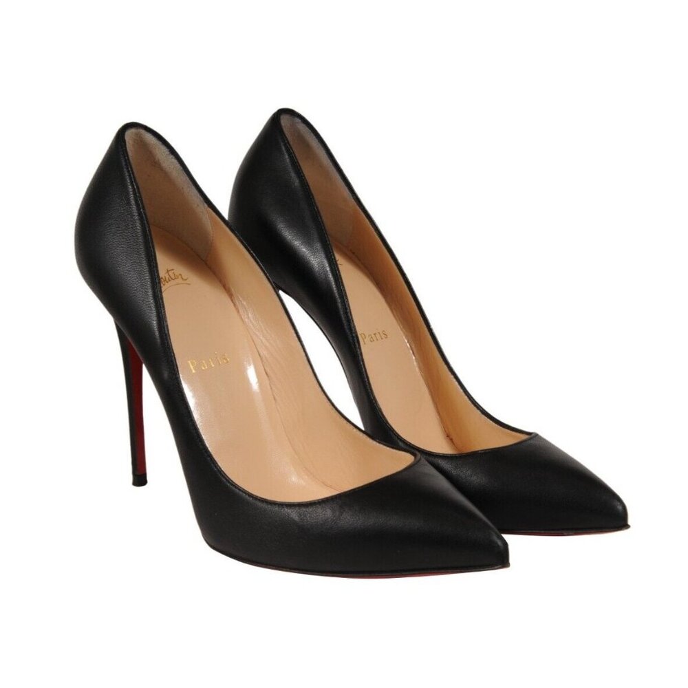 Christian Louboutin Womens 100mm So Kate Pumps Size US 9.5 IT 39.5 Black Leather